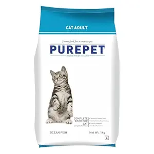 Purepet Adult Dry Cat Food Ocean Fish Flavour, 1 kg